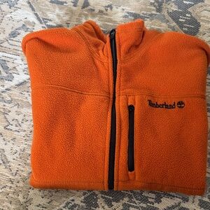 Timberland Mens Vibrant Orange Fleece Coat